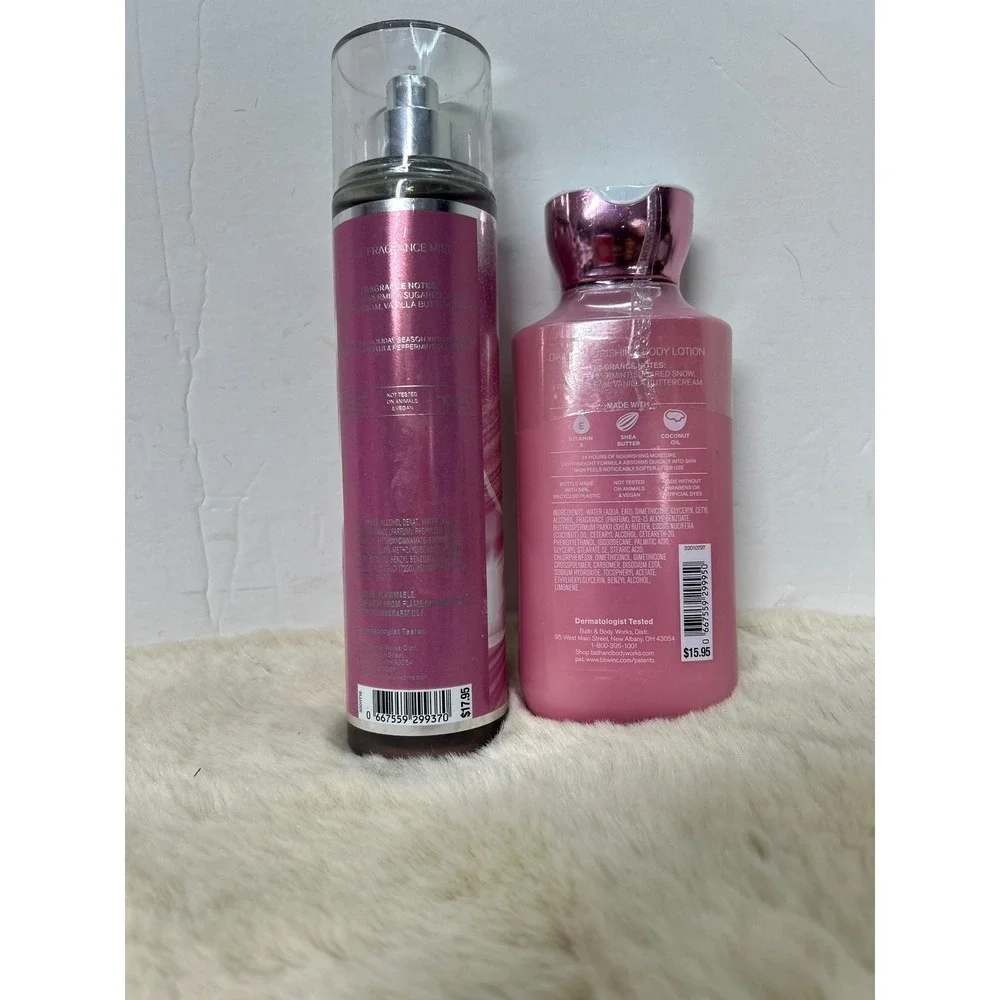 Bath & Body Works Twisted Peppermint Fragrance Mist & Body Lotion Set 8oz‎ New